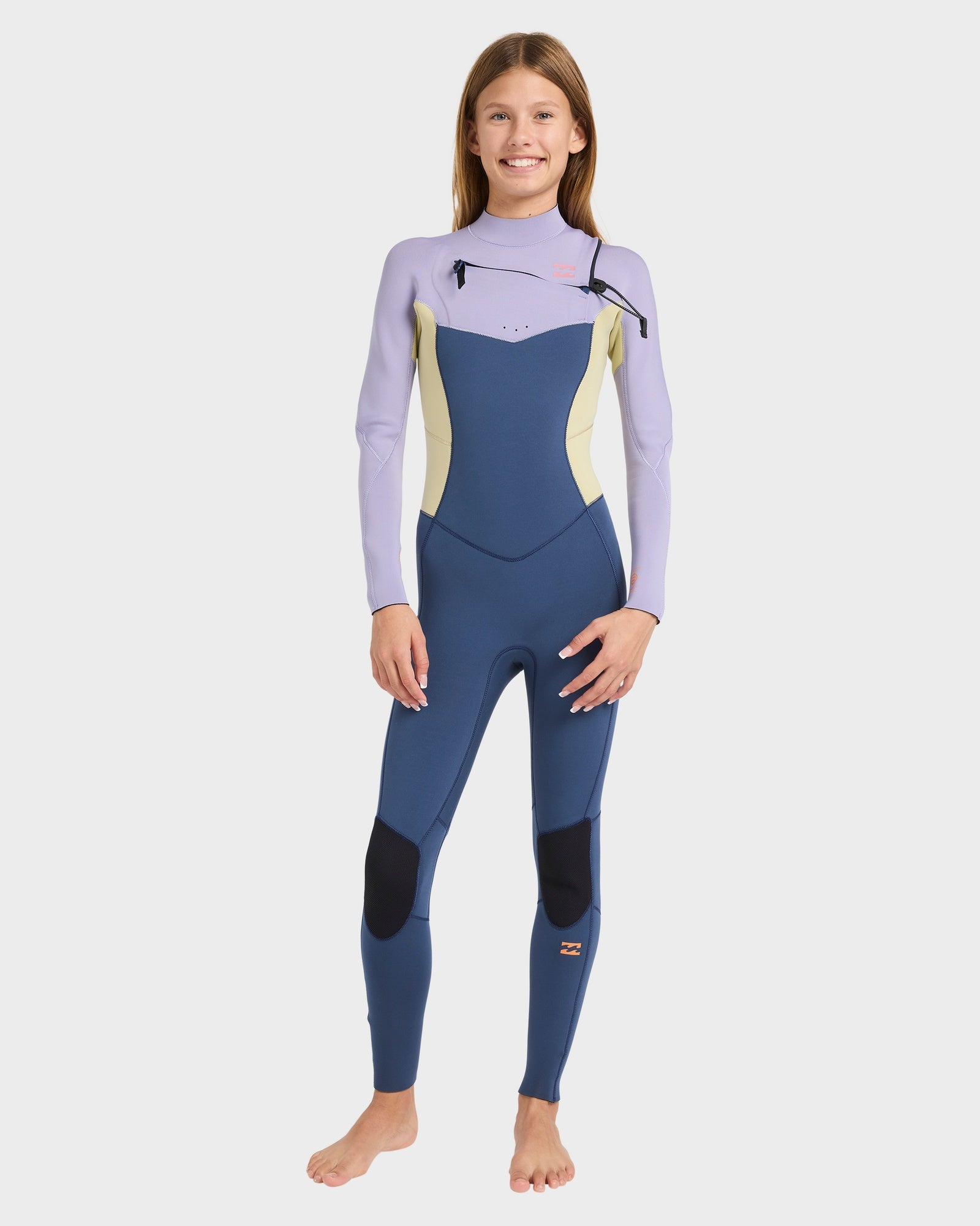 Girls 8-16 4/3Mm Synergy Natural GBS Chest Zip Long Sleeve Fullsuit