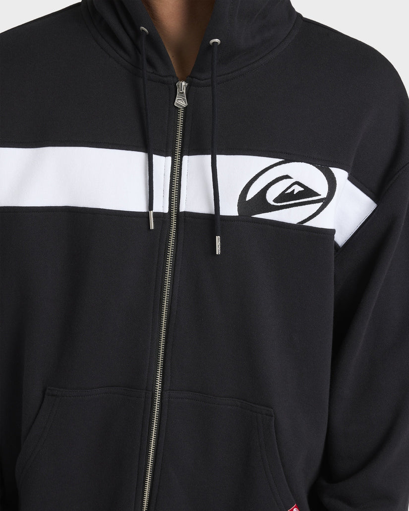 Mens Tilt Panel Zip Up Hoodie