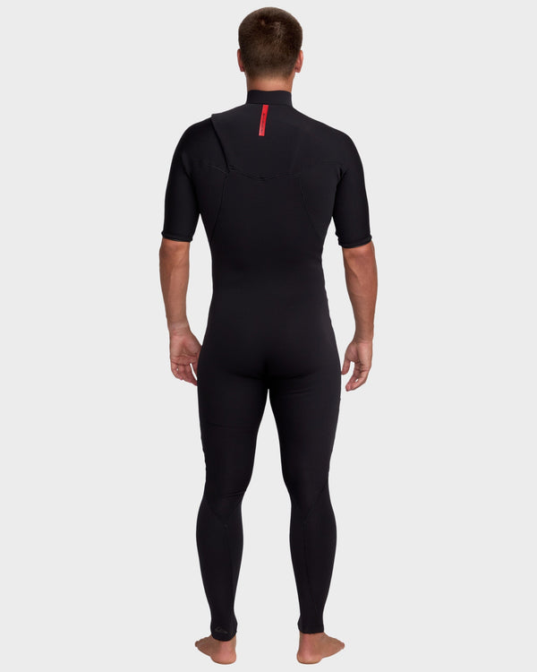 Mens 2/2Mm Highline Short Sleeve Chest Zip Wetsuit