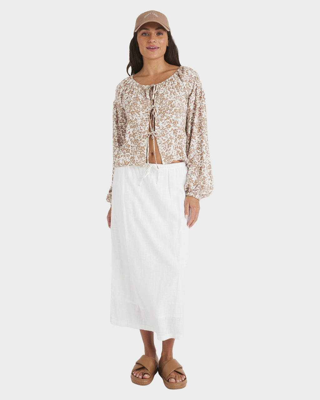 Womens Kerlina Tie Top Long Sleeve Shirt