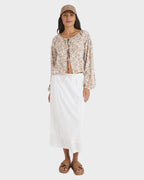 Womens Kerlina Tie Top Long Sleeve Shirt