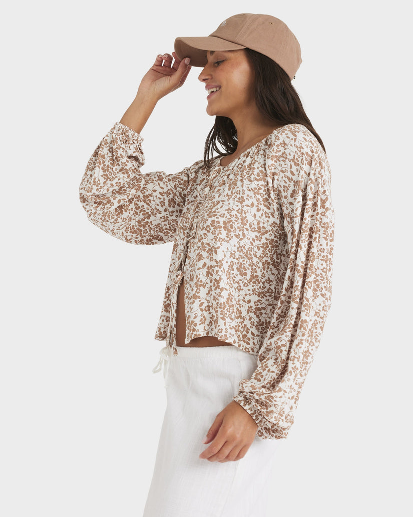 Womens Kerlina Tie Top Long Sleeve Shirt