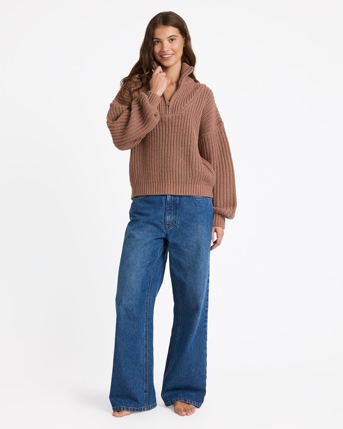 Womens So Cozy Half Zip Jumper