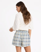 Dylan Check Elastic Waist Shorts