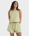 Womens Dreamer Elastic Waist Shorts