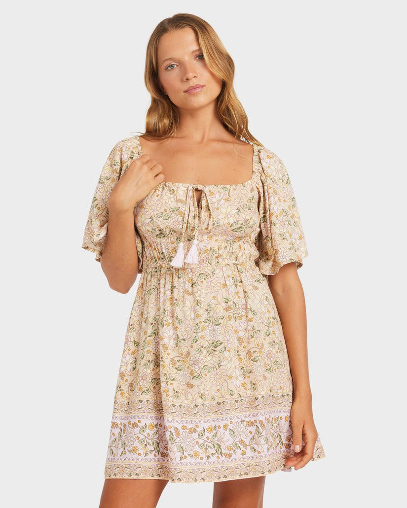 Womens Garland Sun Symphony Mini Dress