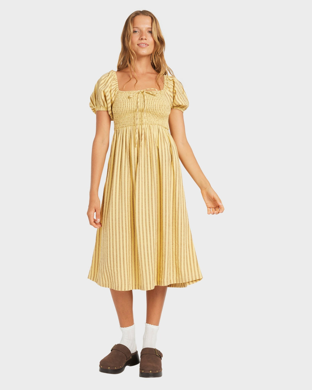 Womens Mercado Stripe Midi Dress