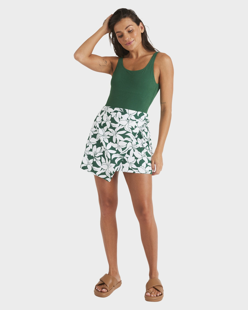 Womens Khloe Wrap Mini Skirt