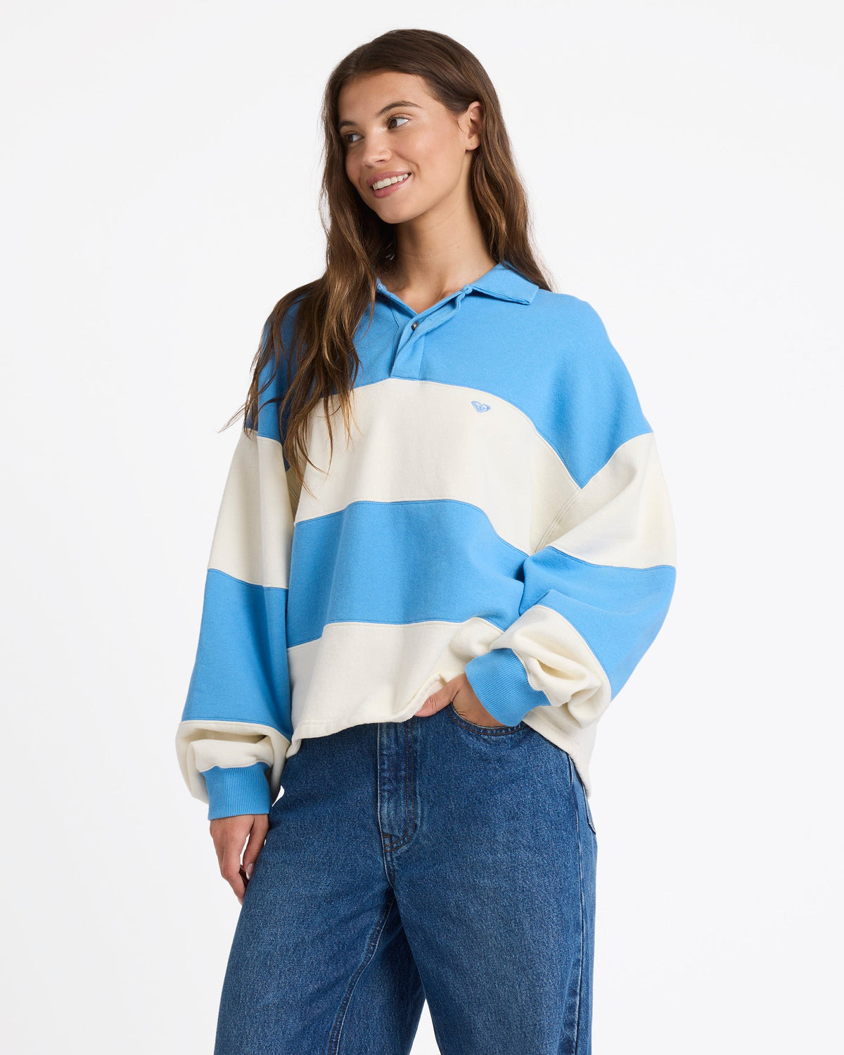 Womens Cross Over Fleece Jumper