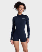 Womens 2mm Swell Back Zip Natural Long Sleeve Springsuit