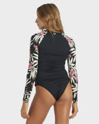 Womens Windswept Floral Long Sleeve Rash Vest