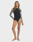Womens Windswept Floral Long Sleeve Rash Vest