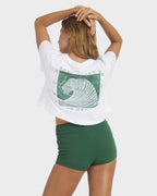 Womens Palm Shadows High Waist Bikini Bottom