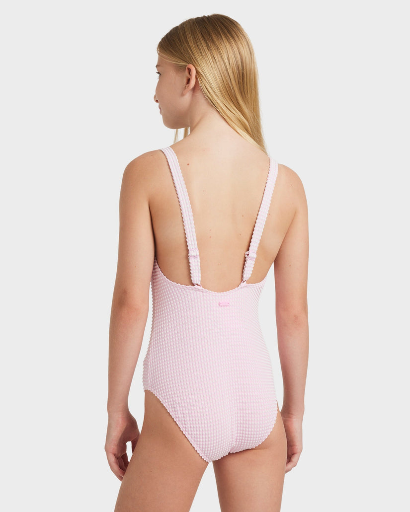 Girls 8-16 Daisy Check One Piece