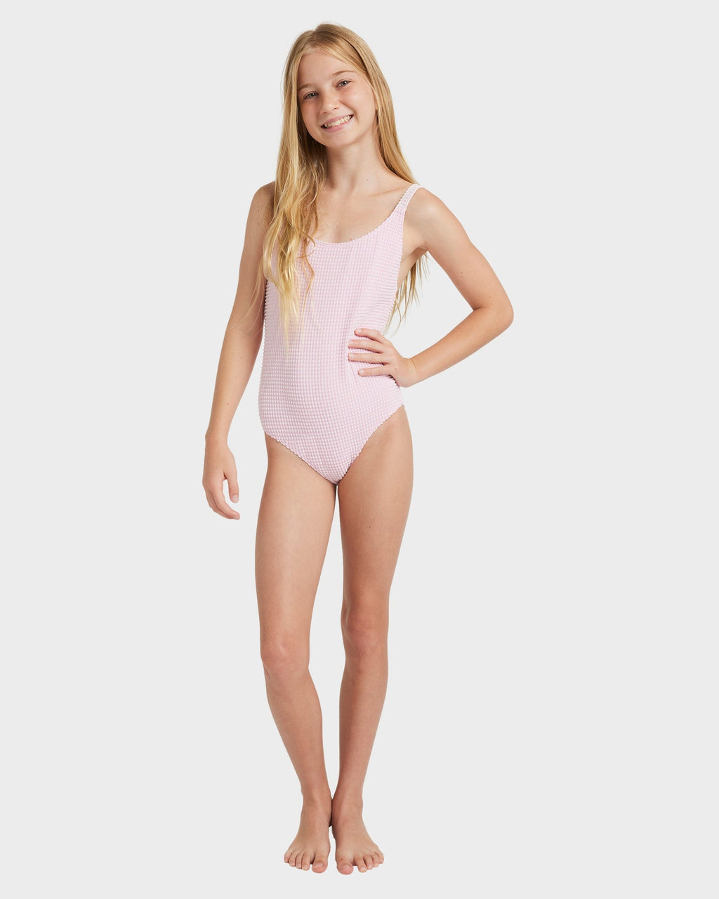 Girls 8-16 Daisy Check One Piece