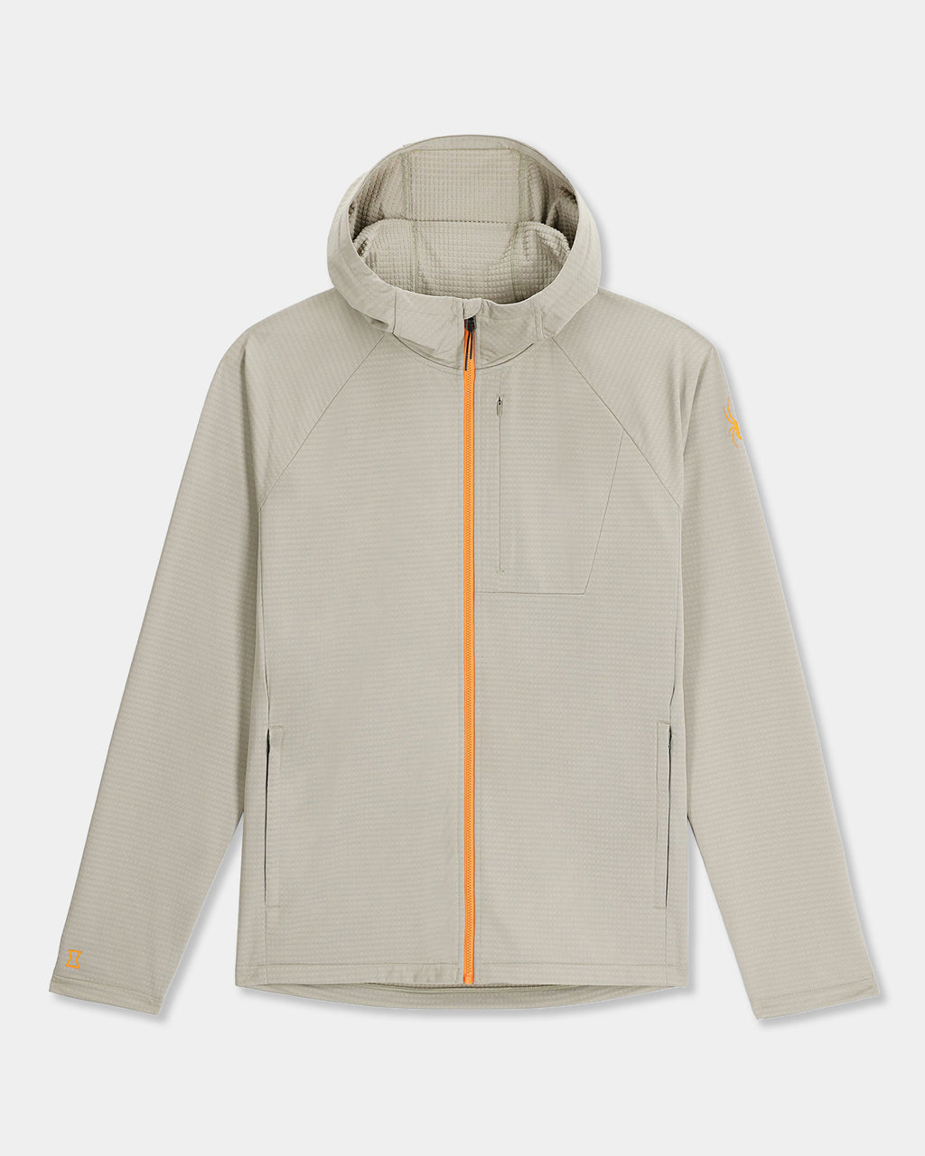 Mens Gridweb Zip Up Hooded Jacket