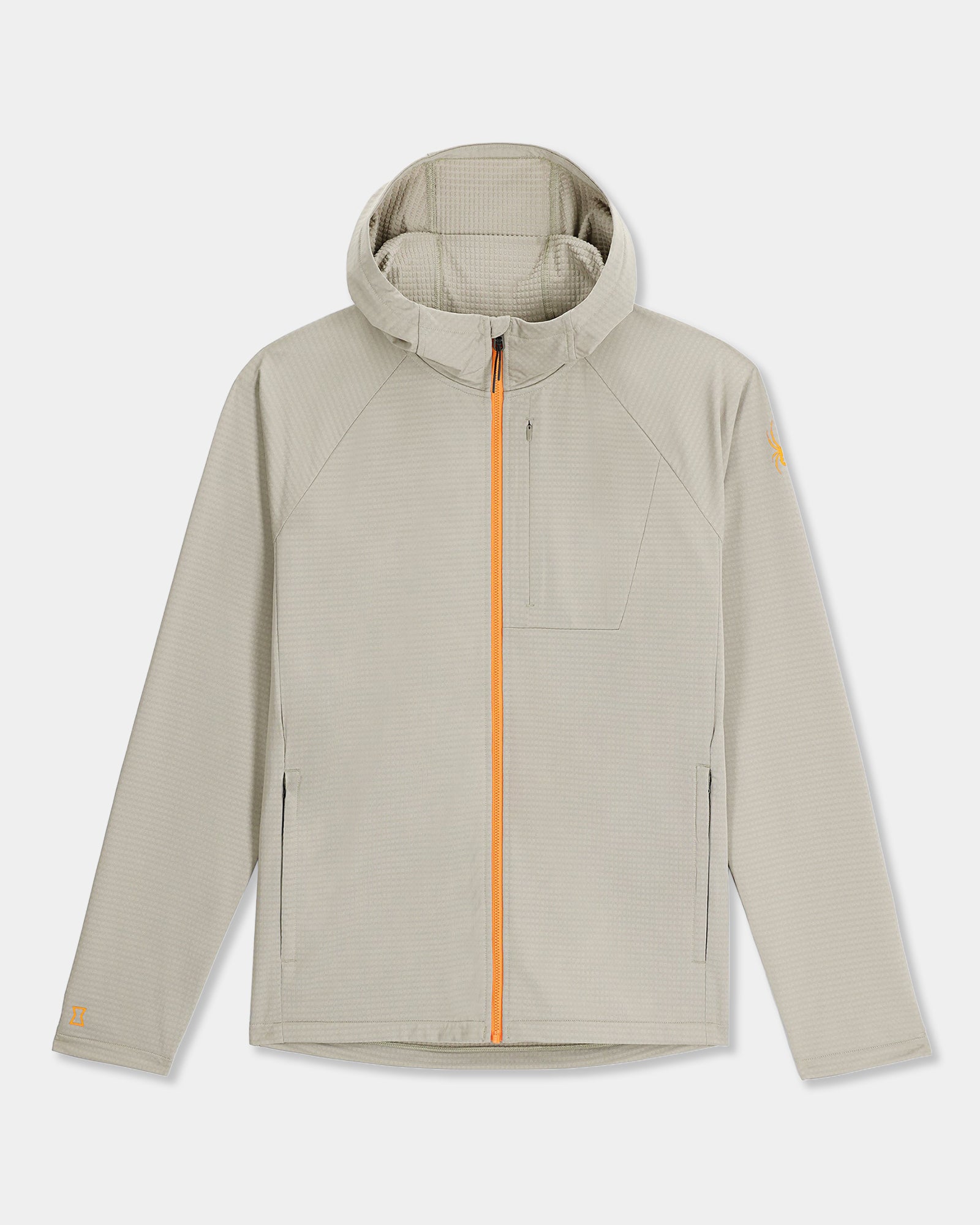 Mens Gridweb Zip Up Hooded Jacket