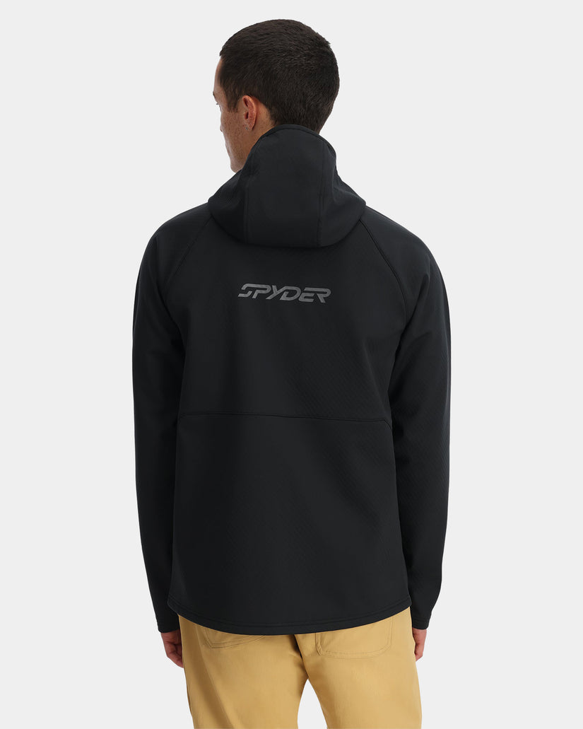 Mens Gridweb Shellfleece Zip Up Hoodie