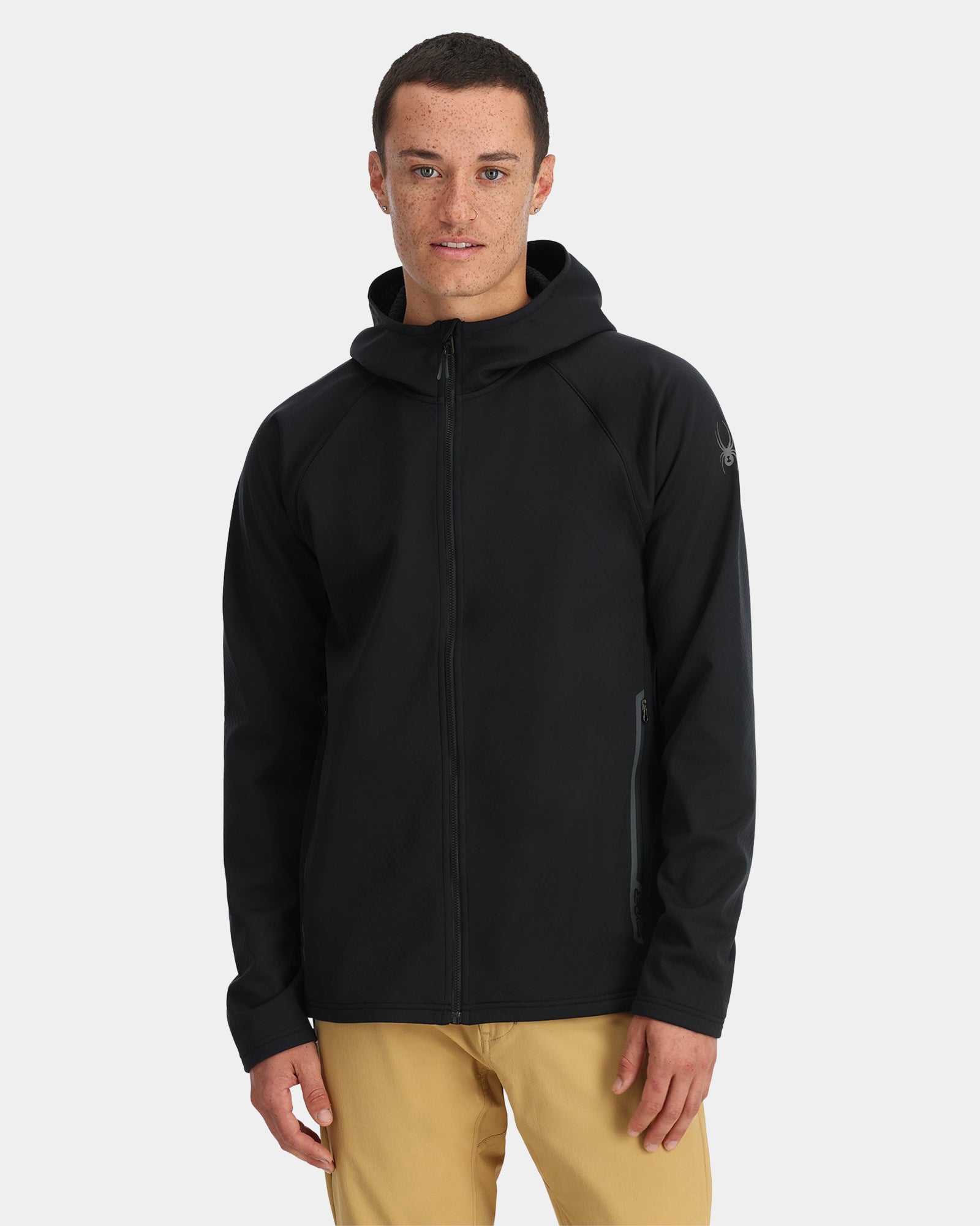 Mens Gridweb Shellfleece Zip Up Hoodie