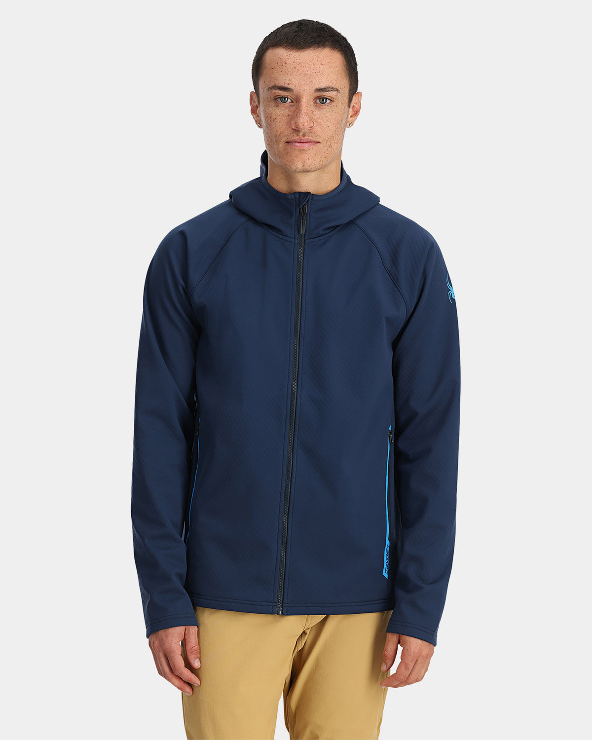 Mens Gridweb Shellfleece Zip Up Hoodie