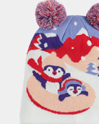 Girls 8-16 Double Pom Beanie