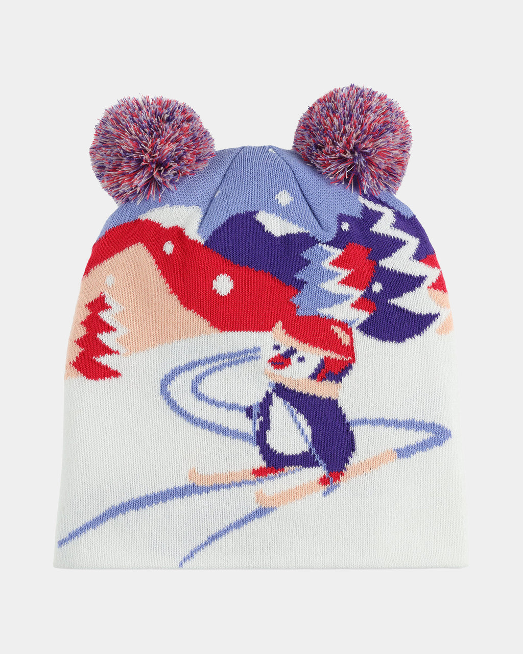 Girls 8-16 Double Pom Beanie
