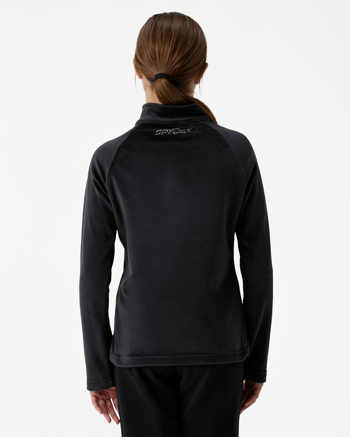 Big Girls Shimmer Bug Half-Zip Long Sleeve Tops