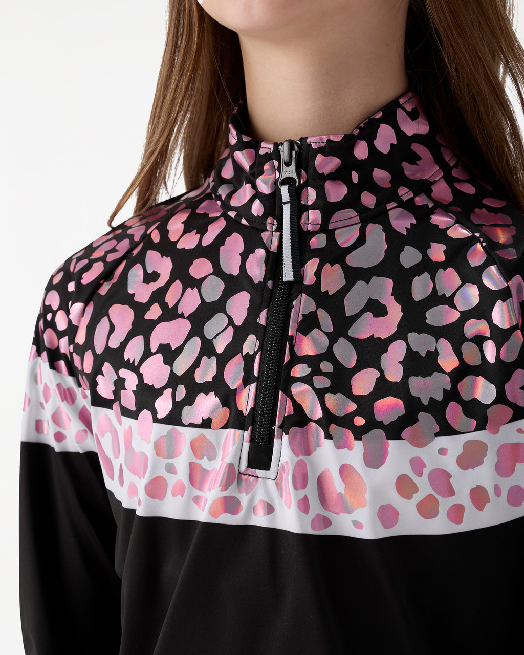 Big Girls Surface Half-Zip Long Sleeve Tops