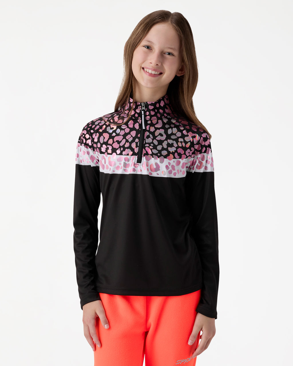 Big Girls Surface Half-Zip Long Sleeve Tops