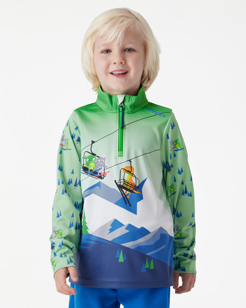 Little Boys Challenge  Half-Zip Long Sleeve Tops