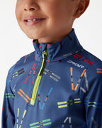 Little Boys Challenge  Half-Zip Long Sleeve Tops
