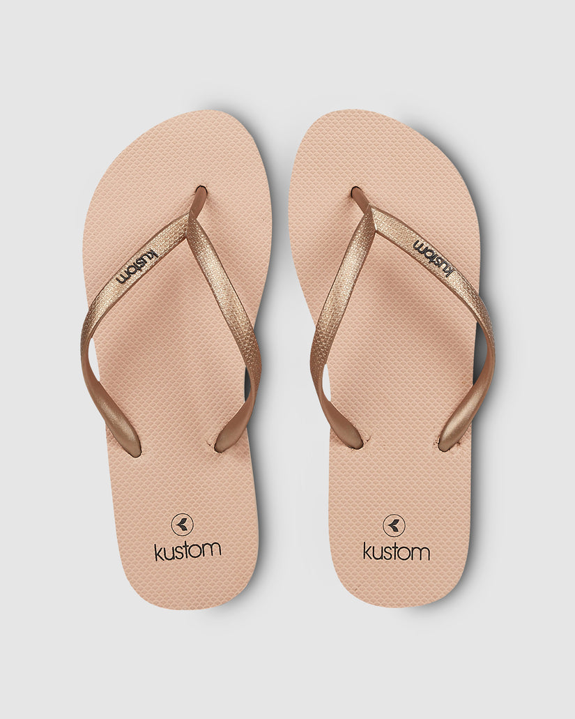 WOMENS CLASSIC ROSE TAN THONGS