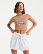 Womens Place To Elastic Waist Shorts