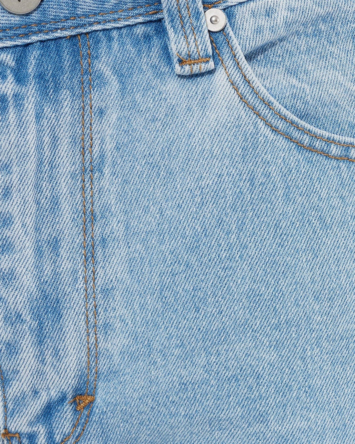 Mens Cropped Straight Denim Jeans