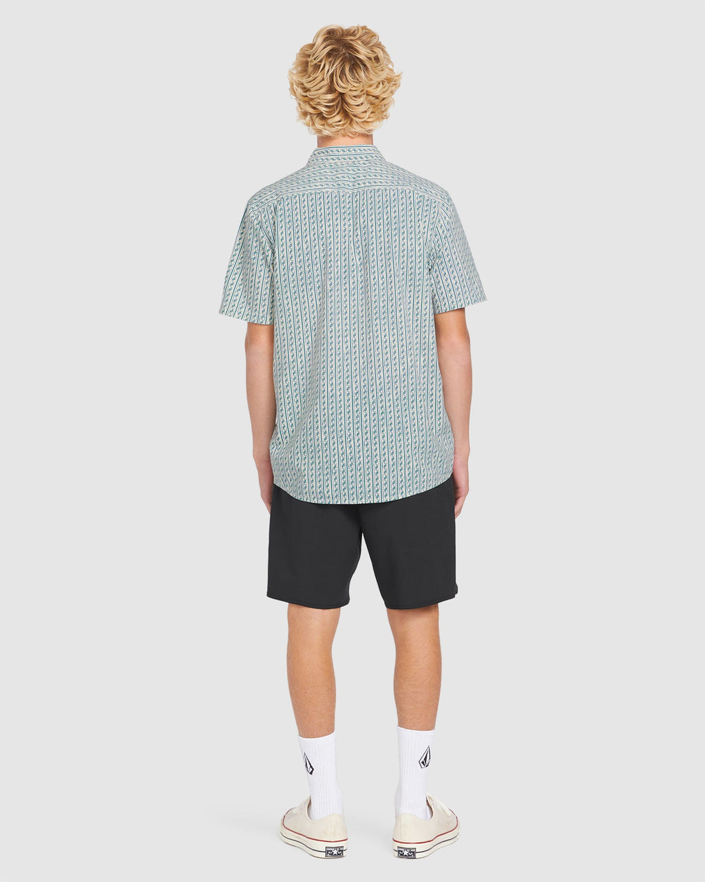 Mens Scaller Stone Woven Short Sleeve Shirt