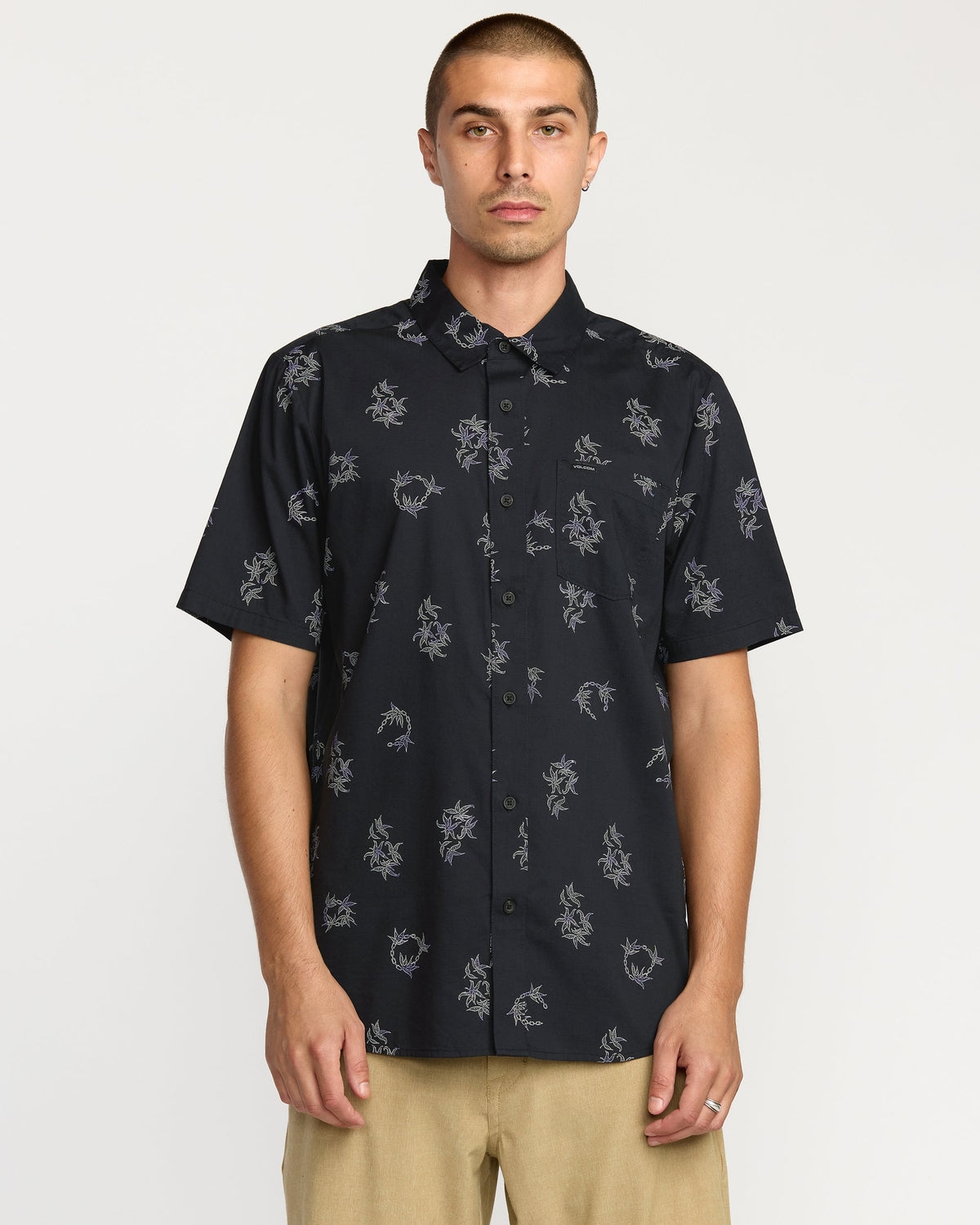 Mens Scaller Stone Woves Short Sleeve Shirt