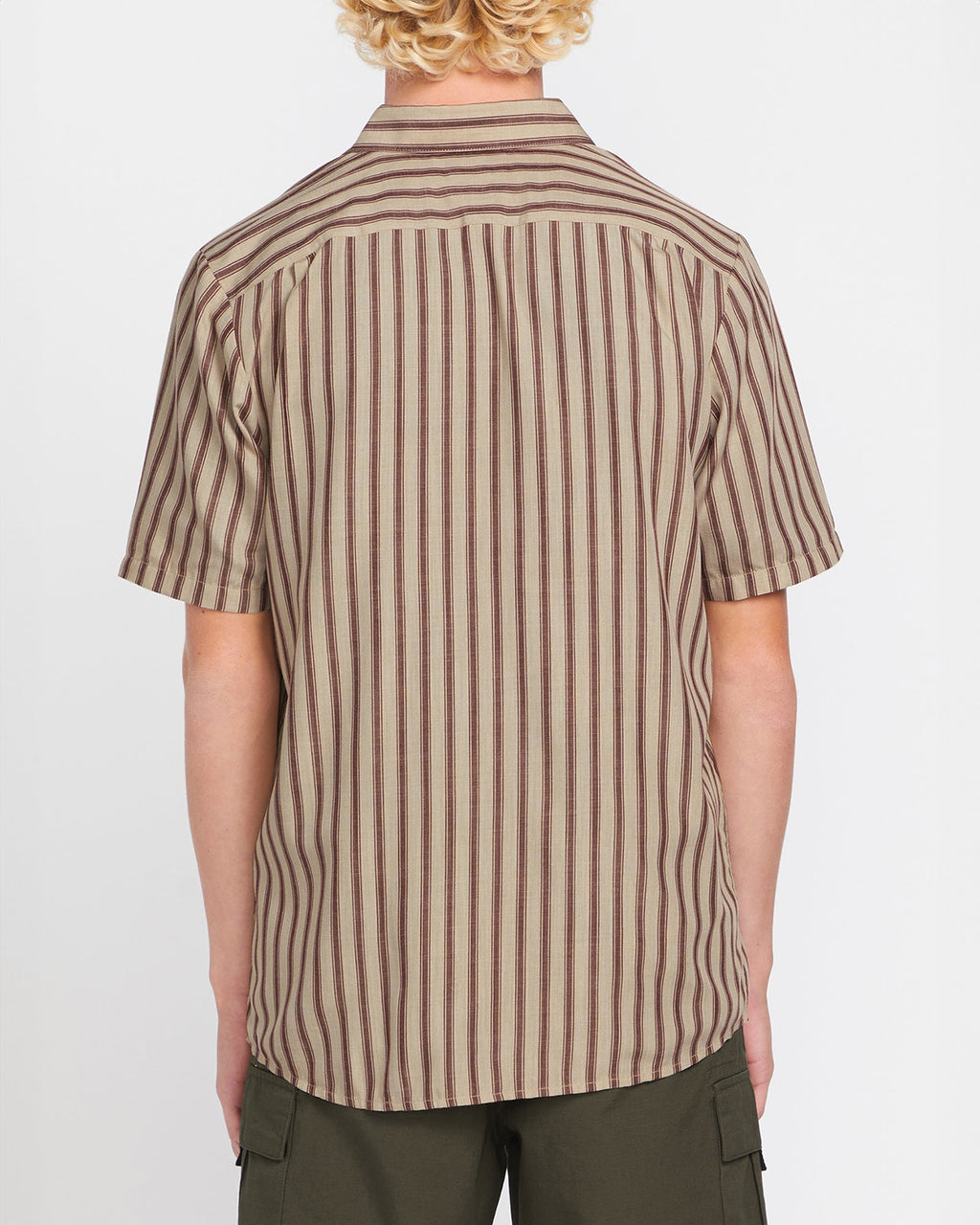 MENS ARVOSTRIPE WOVEN SHORT SLEEVE TOP