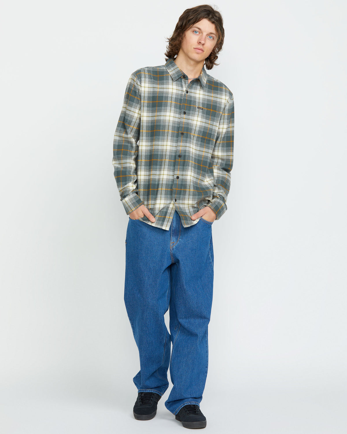 Mens Caden Plaid Long Sleeve Shirt