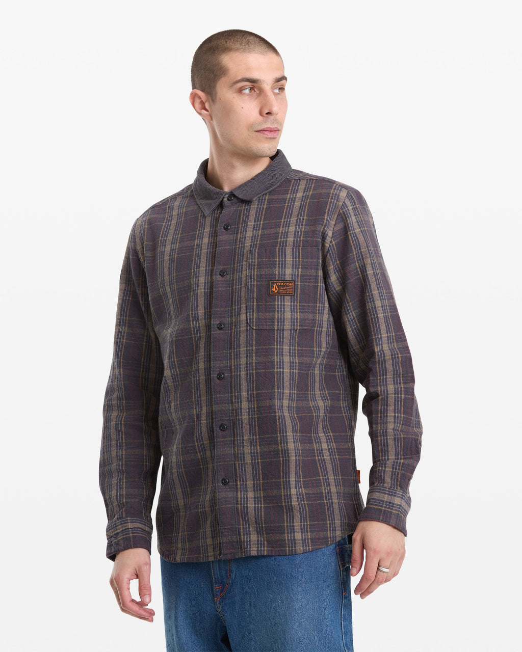 Mens Stonevise Plaid Long Sleeve Shirt