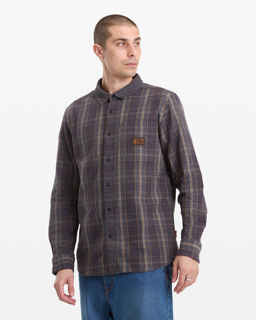 Mens Stonevise Plaid Long Sleeve Shirt