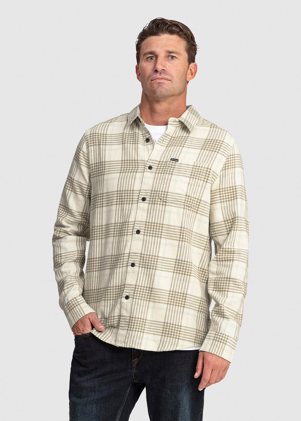 Mens Caden Plaid Long Sleeve Shirt