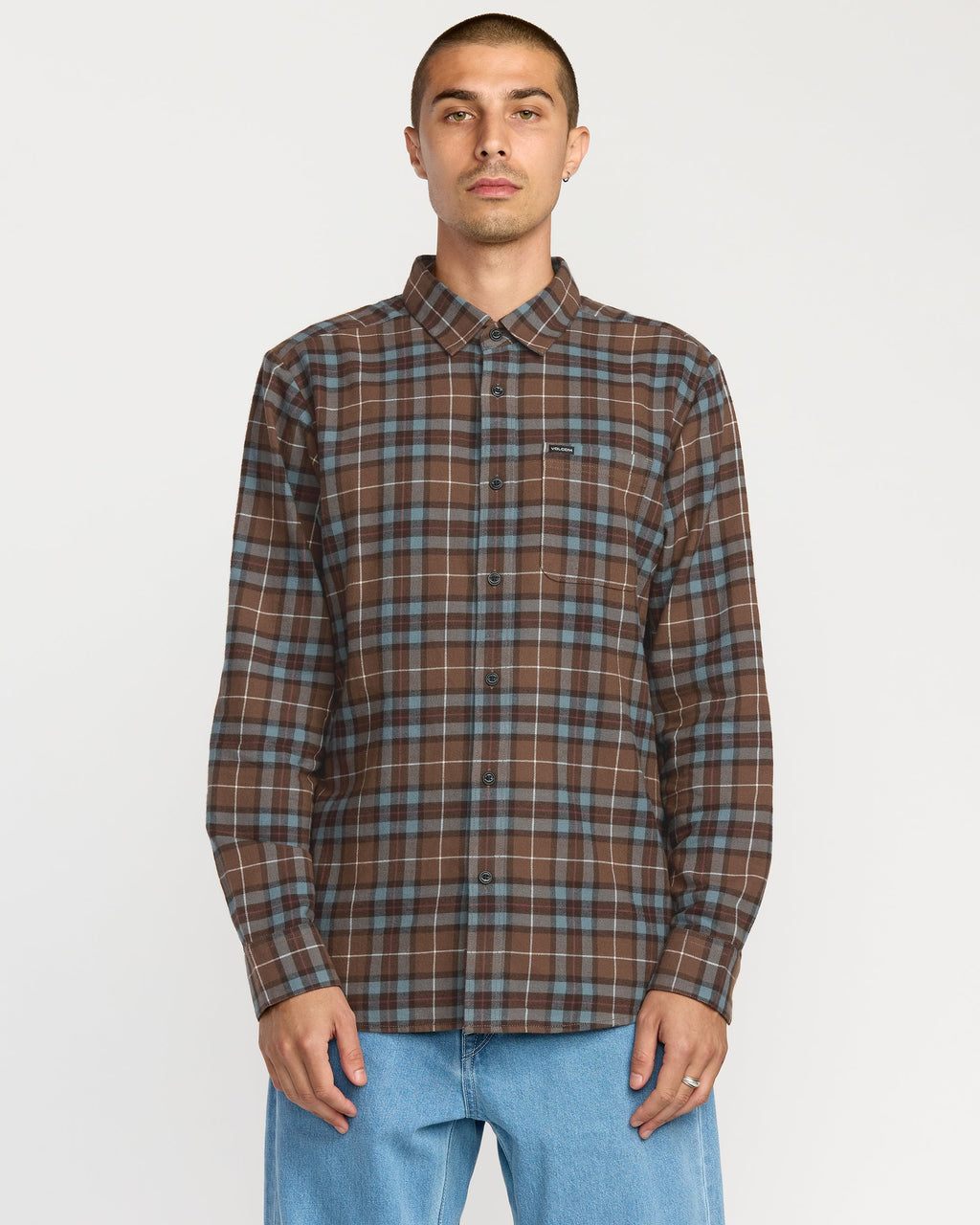Mens Caden Plaid Long Sleeve Shirt