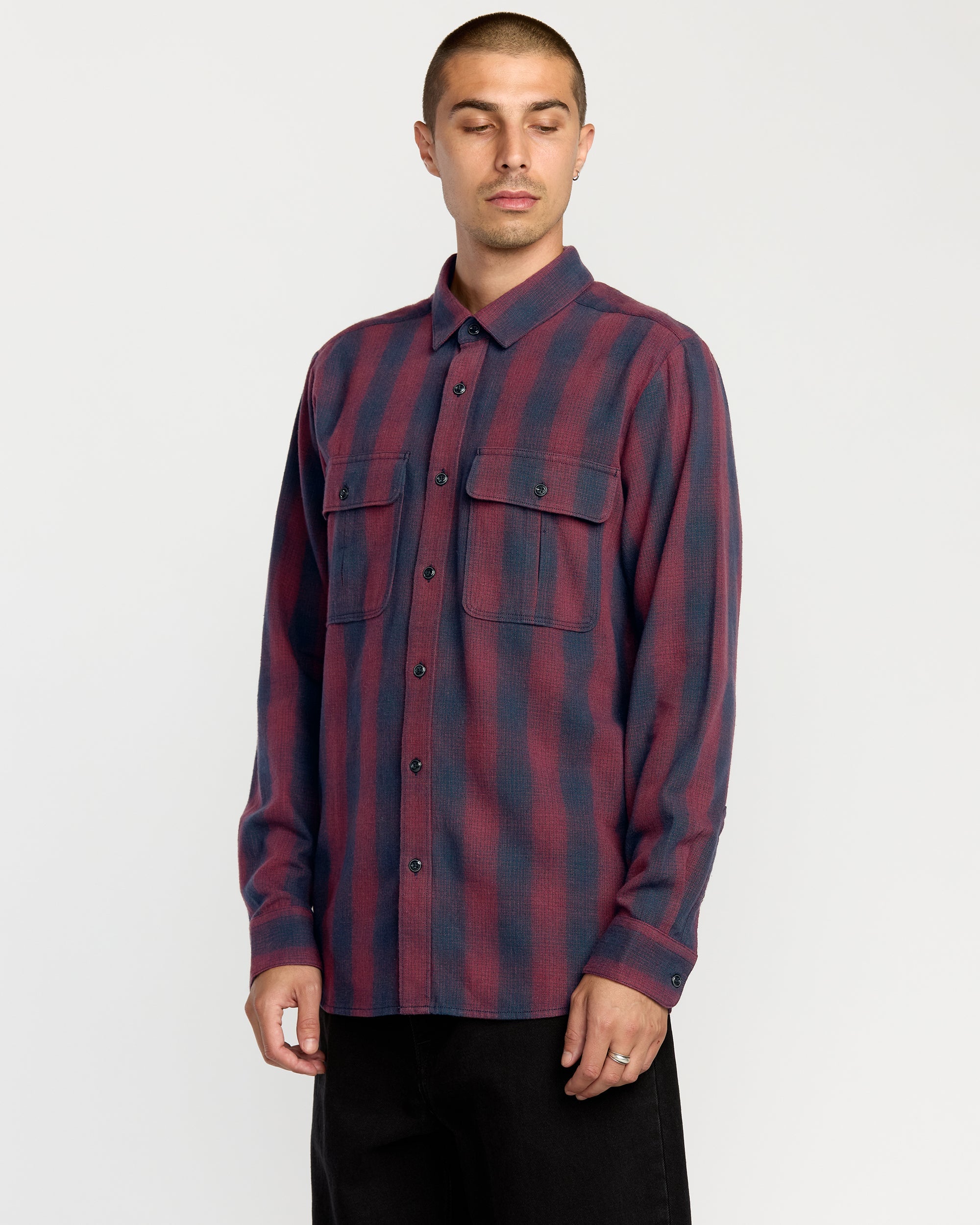 Mens Shadowstone Flannel Long Sleeve Shirt