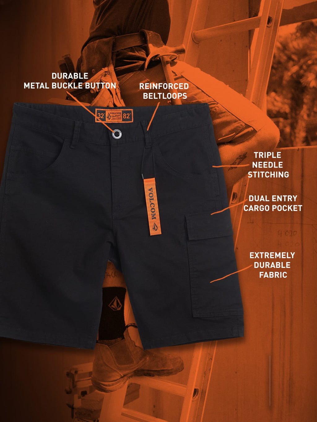 Mens Caliper 20" Carpenter Shorts