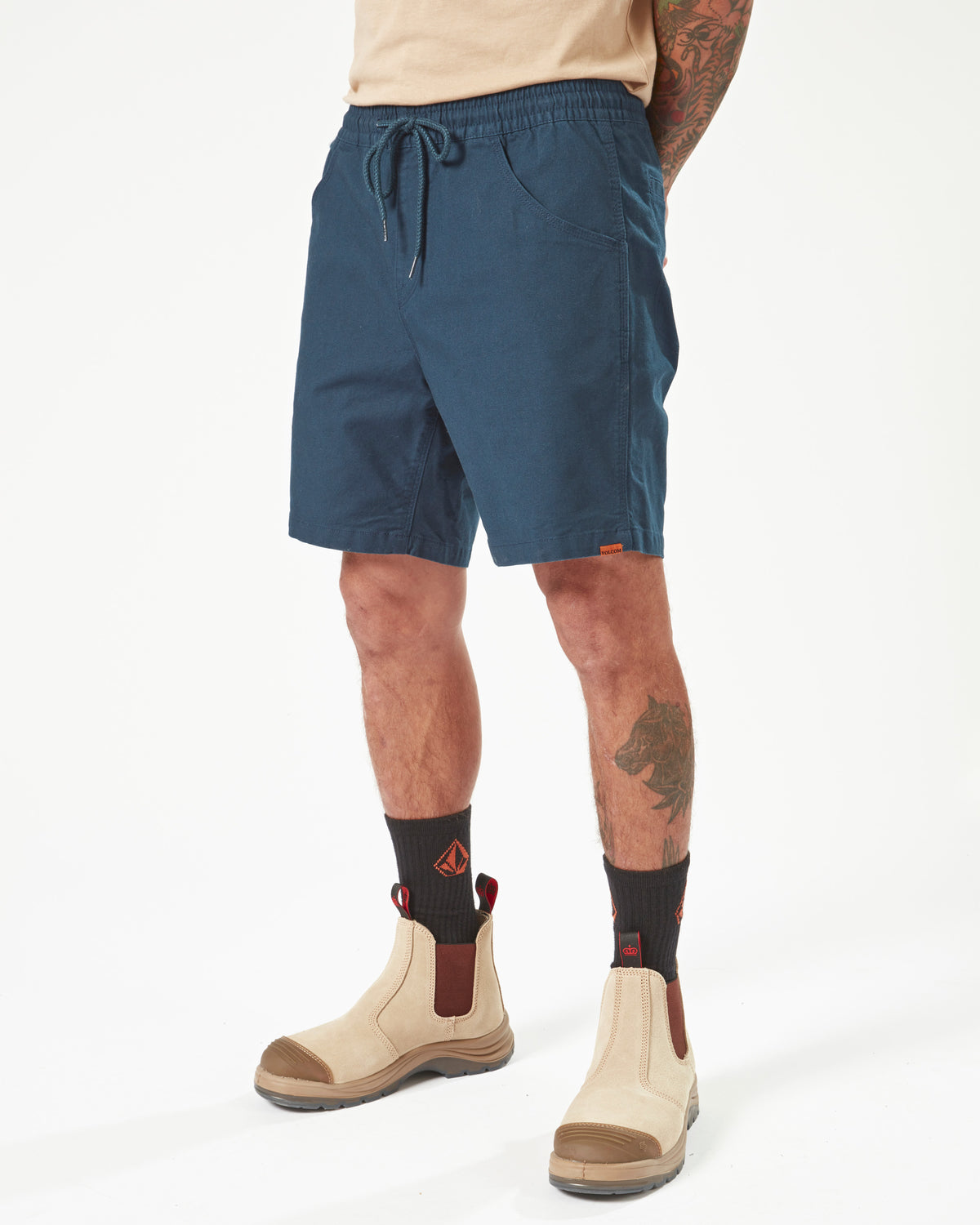 Mens Workwear Caliper Elastic Waist Walkshorts