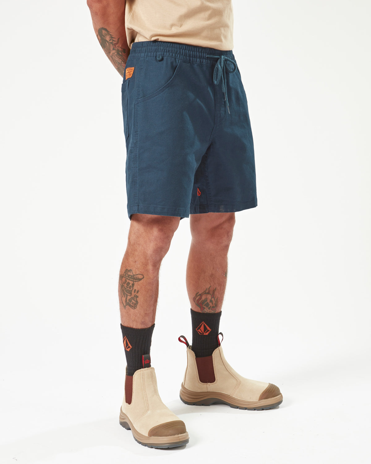 Mens Workwear Caliper Elastic Waist Walkshorts