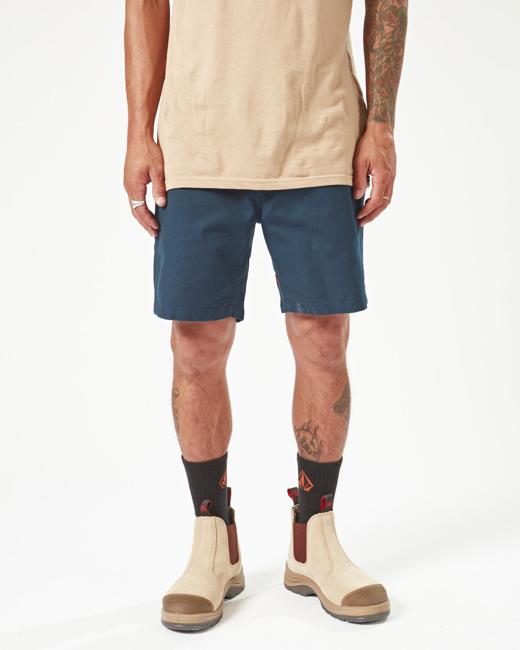 Mens Workwear Caliper Elastic Waist Walkshorts
