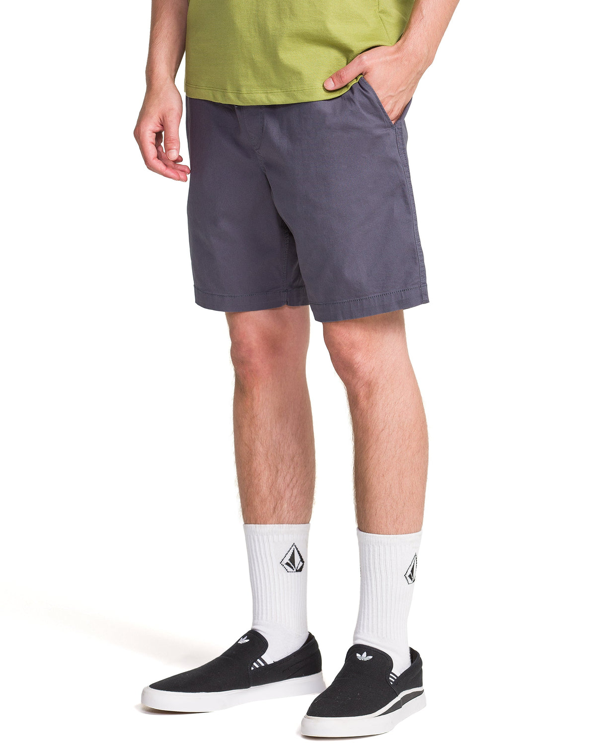 Mens Road Trip Elastic Waist Stretch Walkshorts