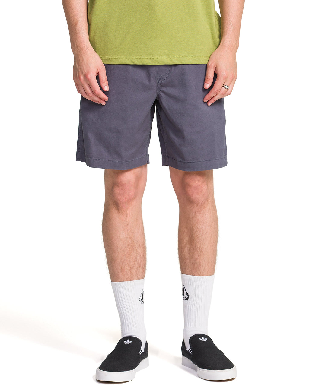 Mens Road Trip Elastic Waist Stretch Walkshorts