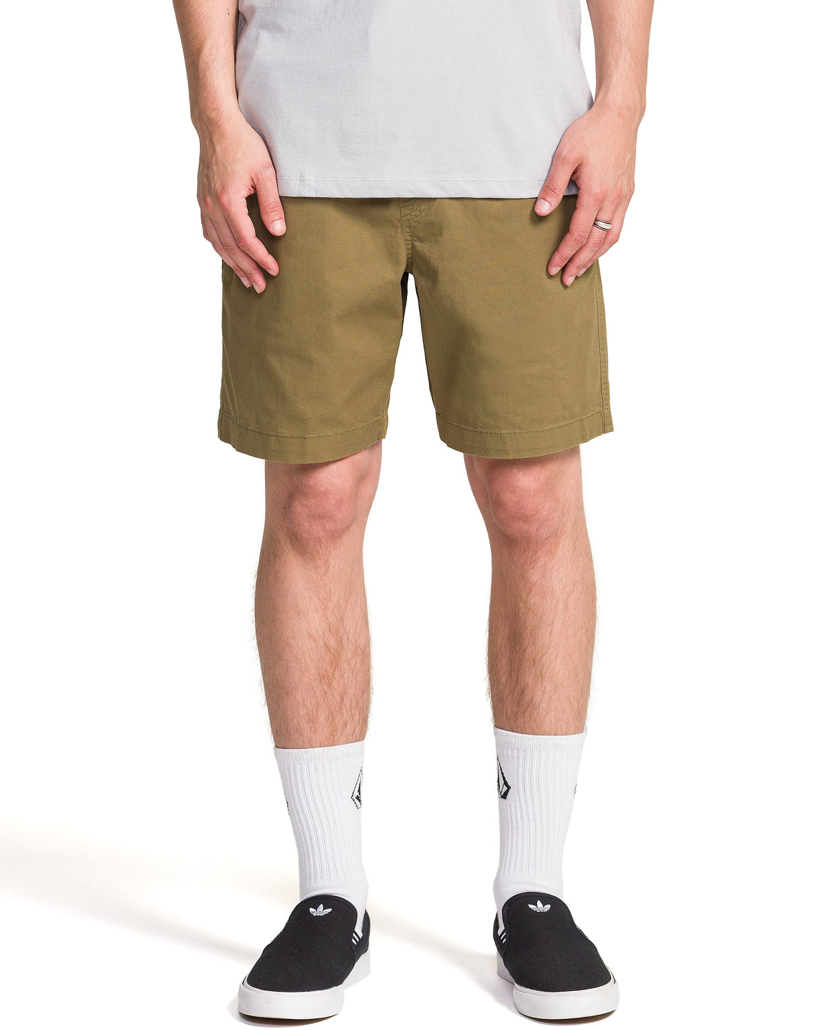 Mens Road Trip Elastic Waist Stretch Walk Shorts